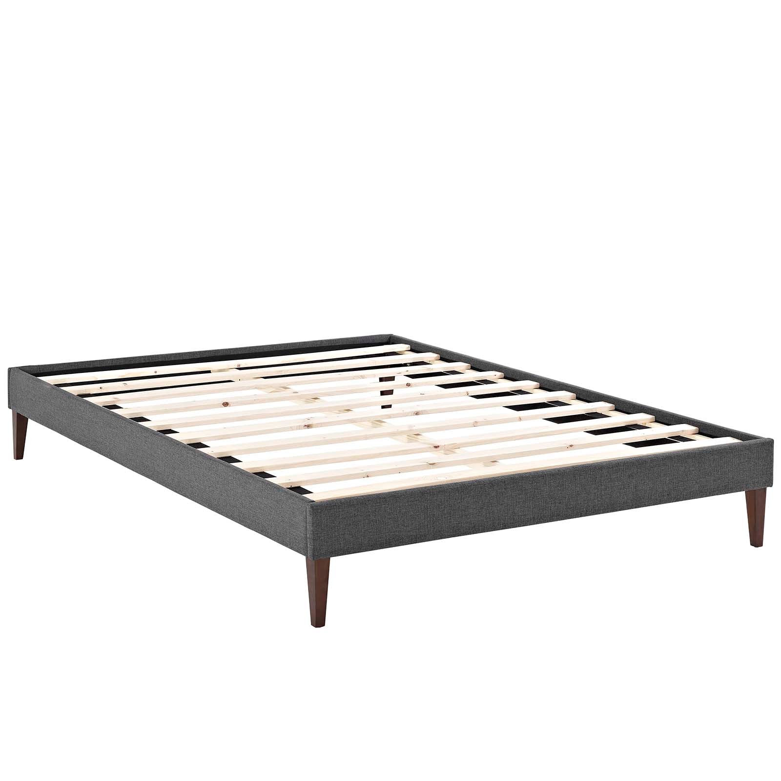 Tessie Fabric Queen Bed Frame with Squared Tapered Legs by Modway