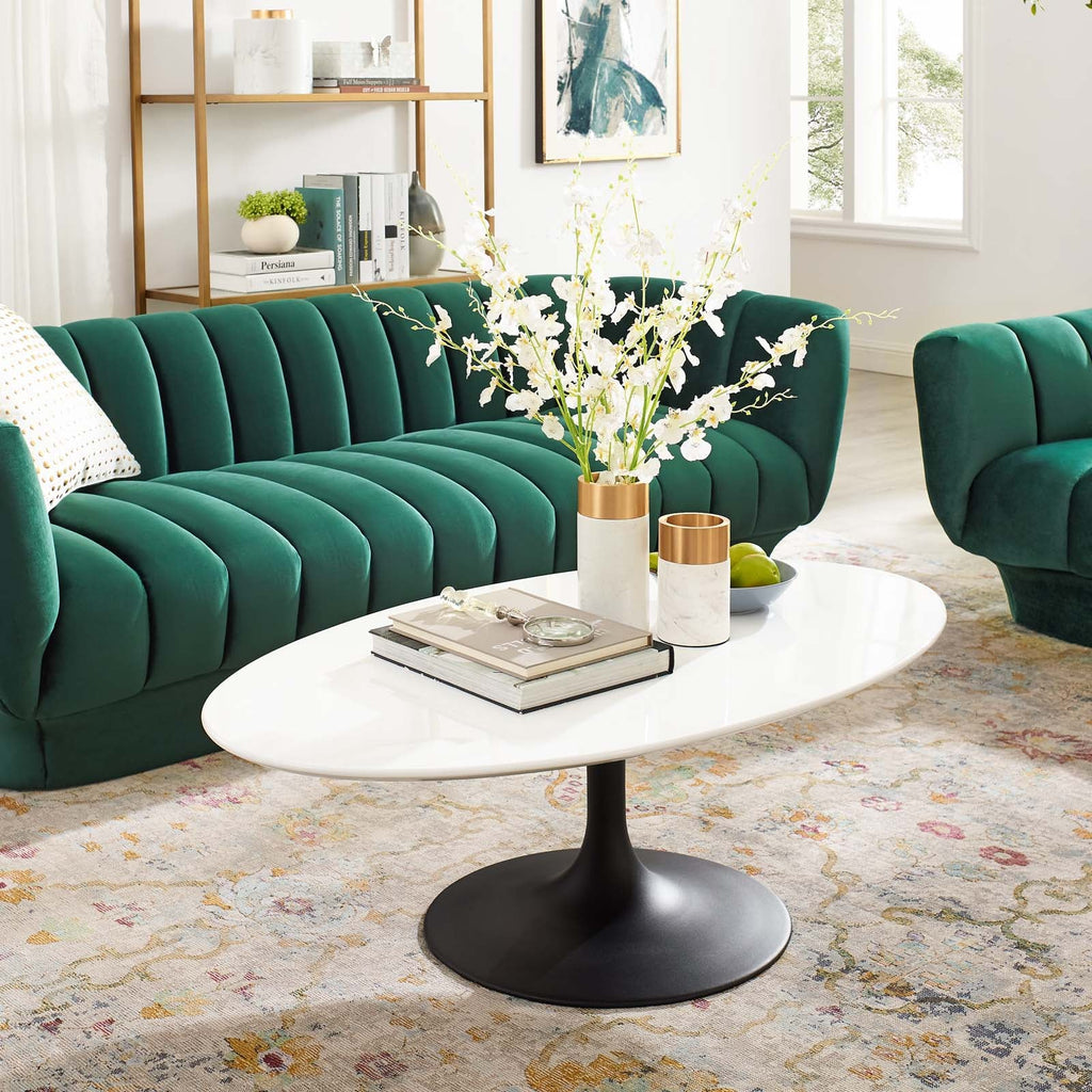 Lippa 48" Oval Wood Coffee Table by Modway