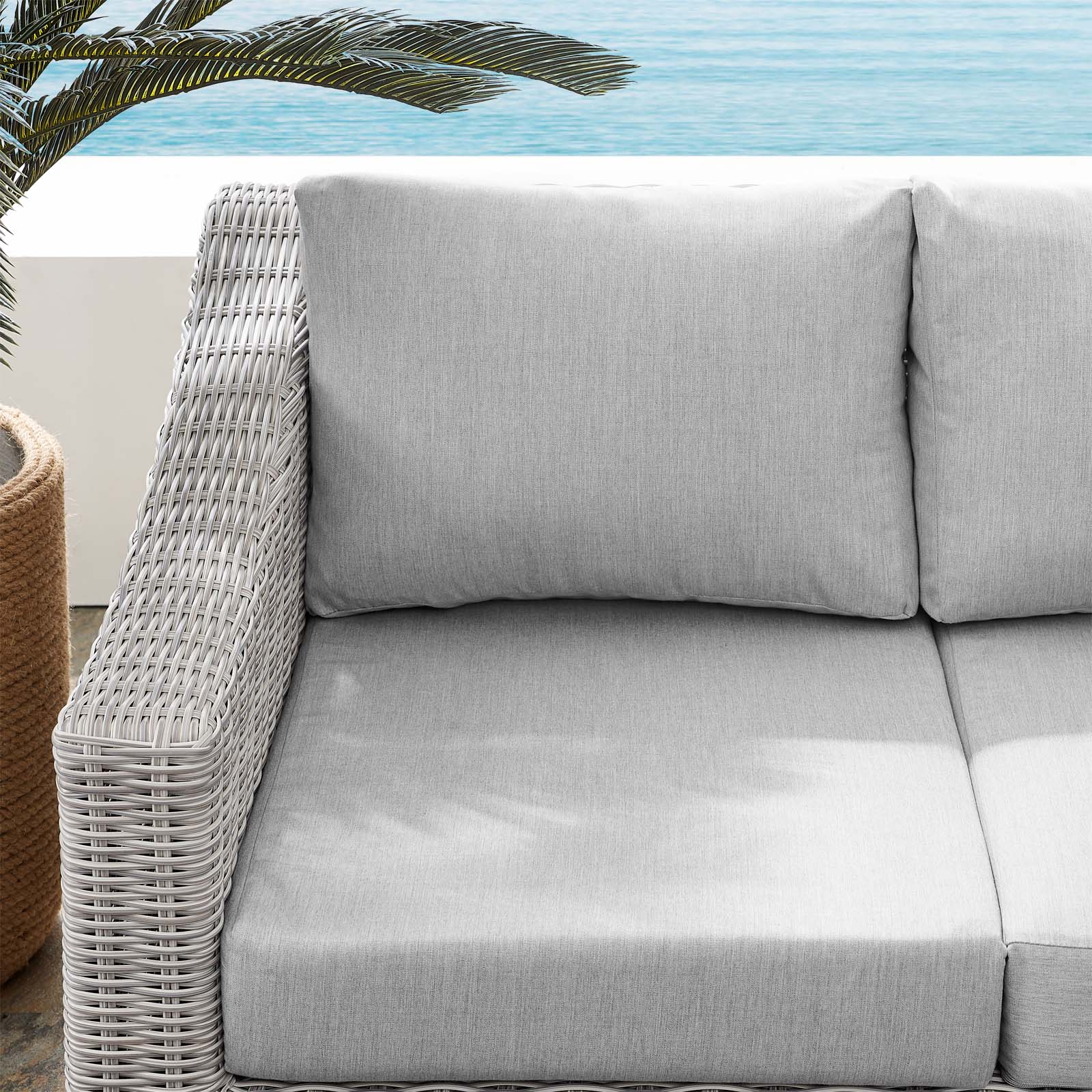 Conway Sunbrella¨ Outdoor Patio Wicker Rattan Loveseat by Modway
