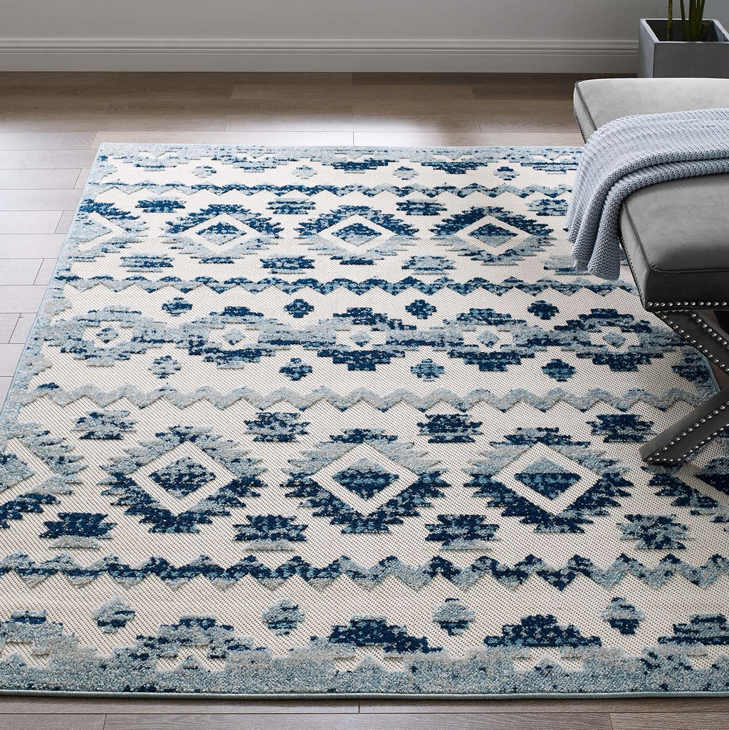 Reflect Takara Abstract Diamond Moroccan Trellis 5x8 Indoor and Outdoor Area Rug by Modway