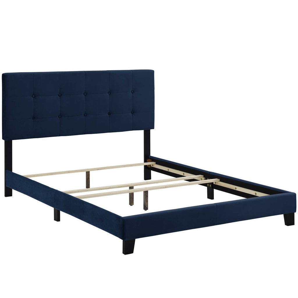 Amira Performance Velvet Queen Bed by Modway