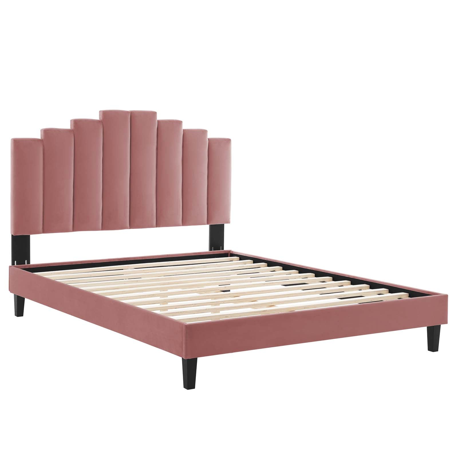 Elise Performance Velvet King Platform Bed by Modway