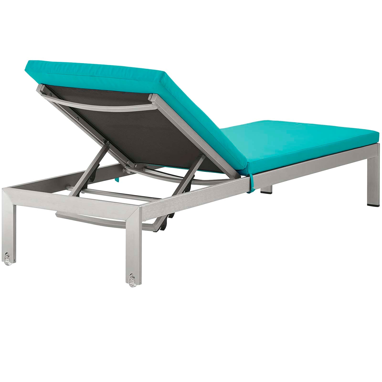 Shore Outdoor Patio Aluminum Chaise with Cushions Set of 6 by Modway