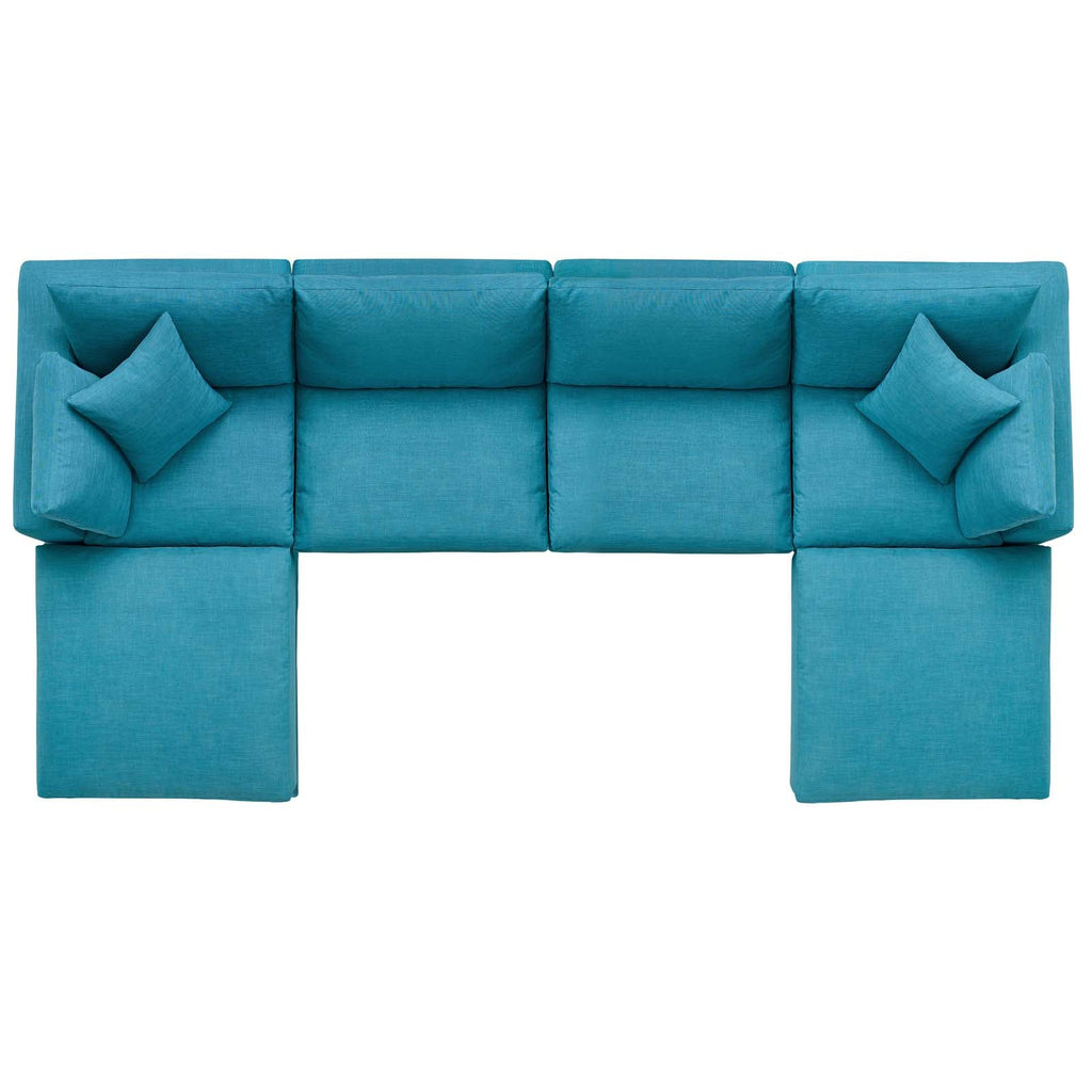 Commix 6-Piece Down Filled Overstuffed Sectional Sofa by Modway