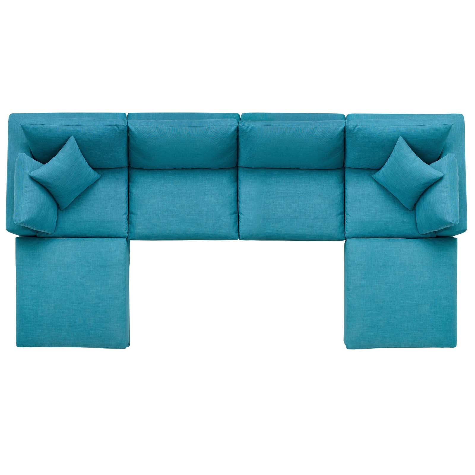 Commix 6-Piece Down Filled Overstuffed Sectional Sofa by Modway