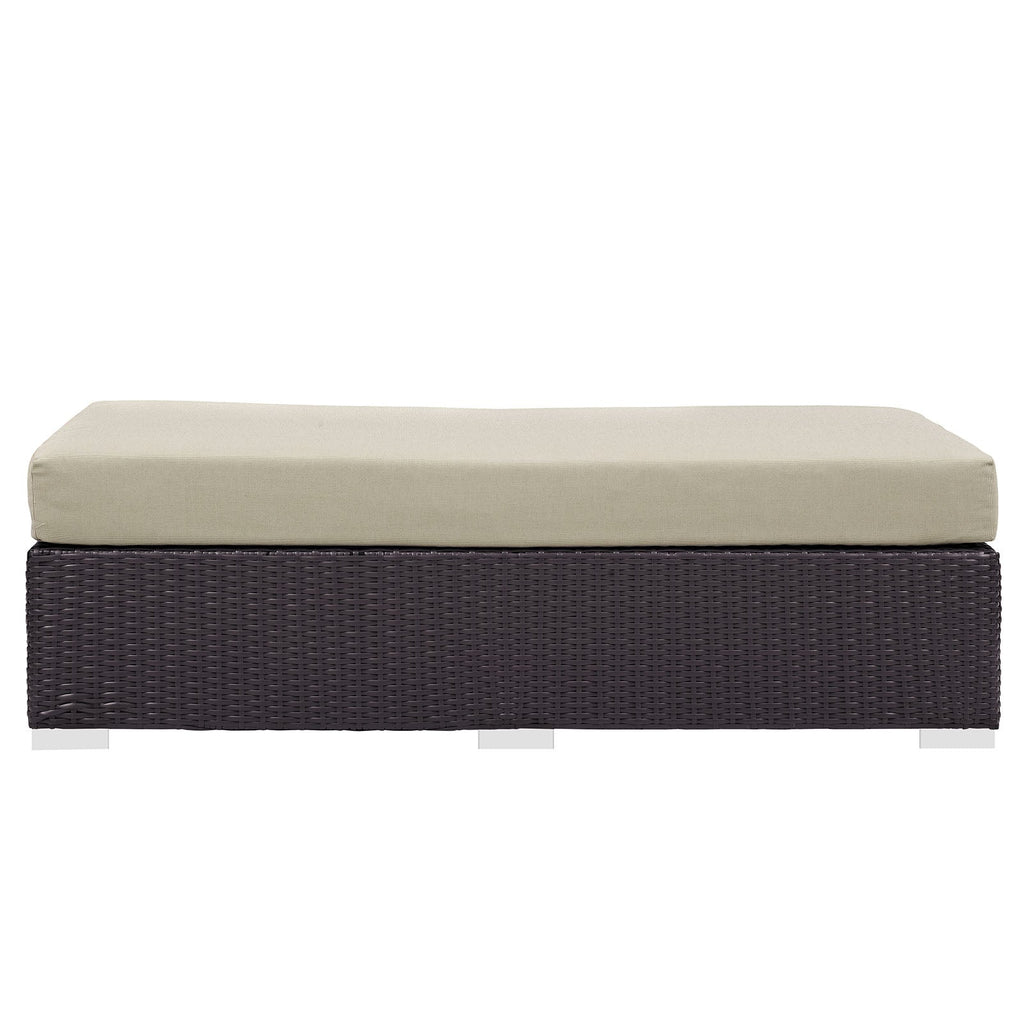 Convene Outdoor Patio Fabric Rectangle Ottoman by Modway