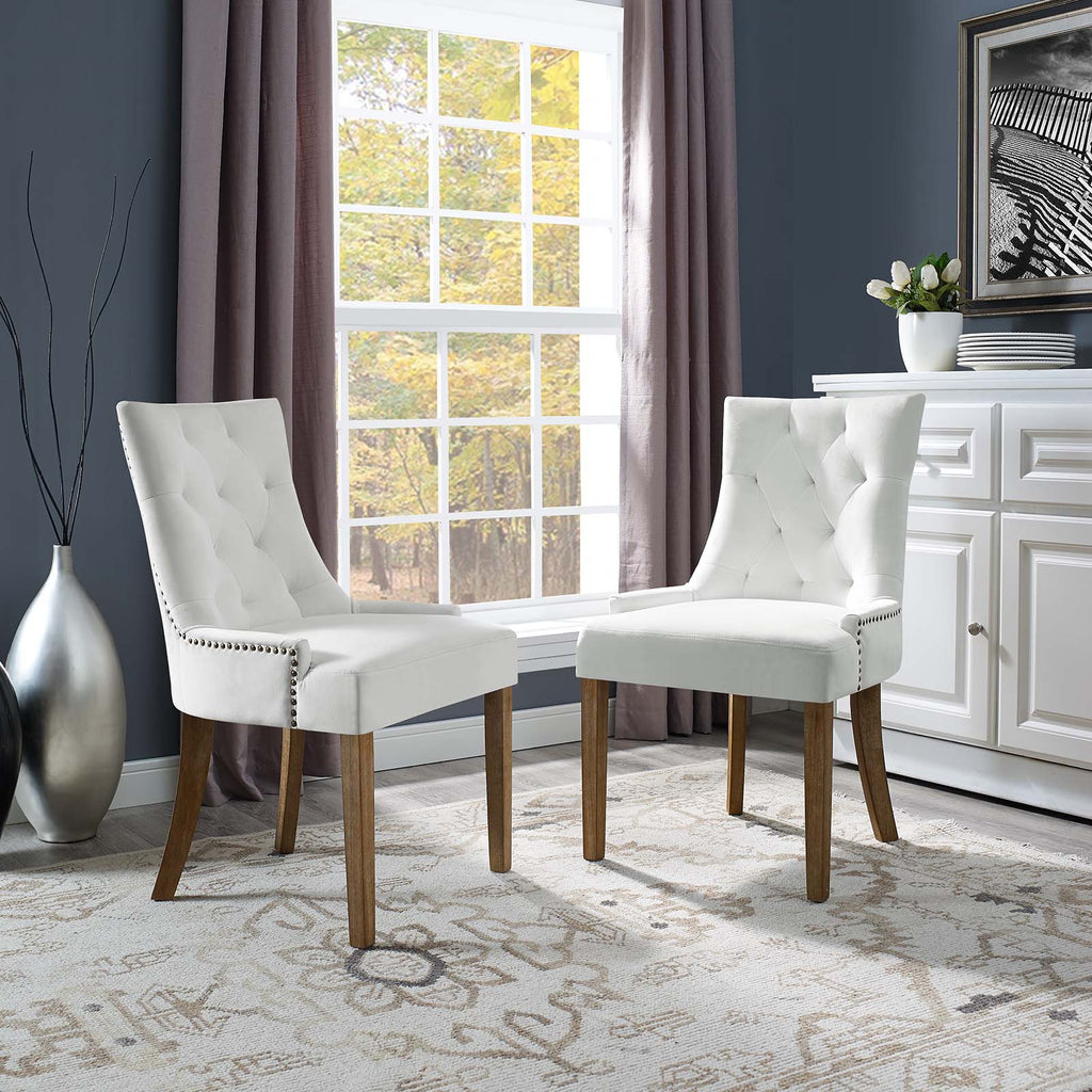Pose Performance Velvet Dining Chair Set of 2 by Modway
