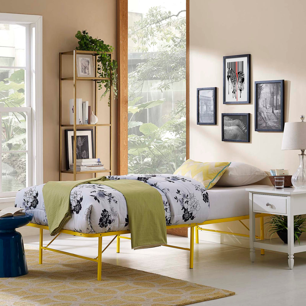 Horizon Stainless Steel Twin Bed Frame by Modway