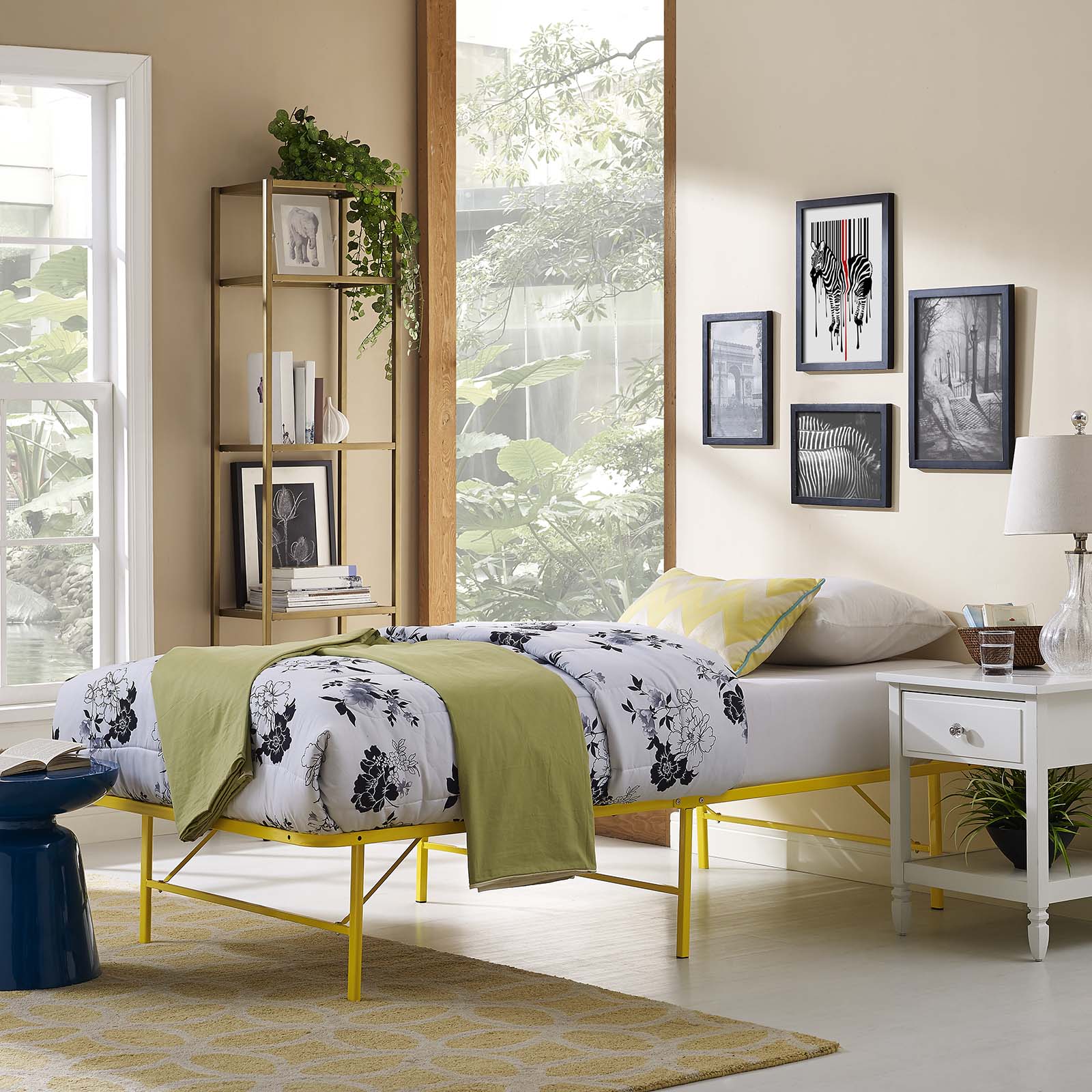 Horizon Stainless Steel Twin Bed Frame by Modway