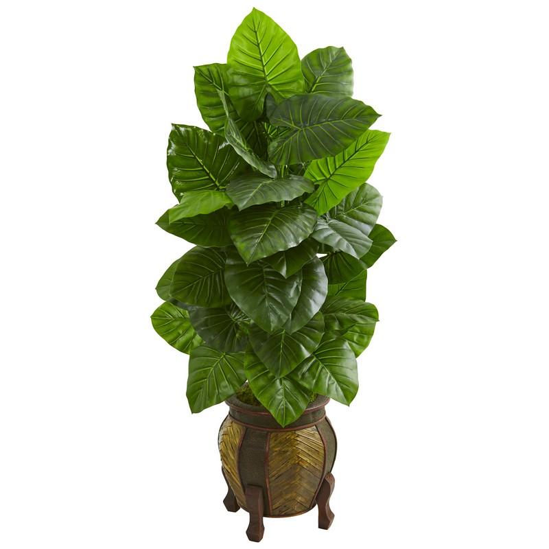 4.5"  Taro Artificial Plant in Decorative Planter