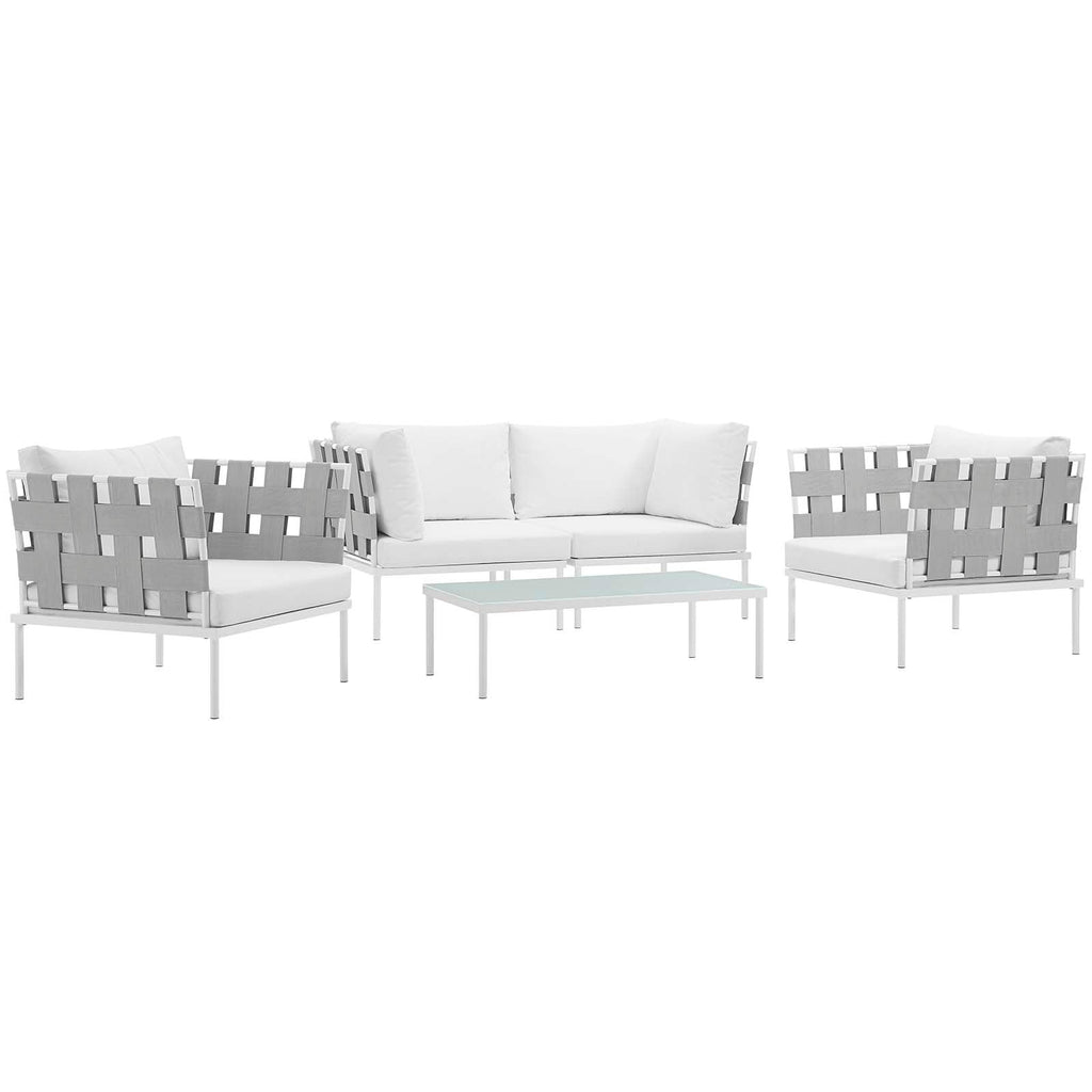 Harmony 5Piece Outdoor Patio Aluminum Sectional Sofa Set by Modway