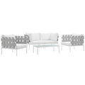 Harmony 5Piece Outdoor Patio Aluminum Sectional Sofa Set by Modway