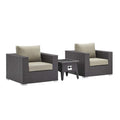 Convene 3 Piece Set Outdoor Patio with Fire Pit by Modway