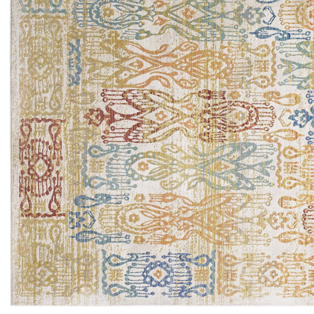 Solimar Distressed Southwestern Aztec 5x8 Area Rug by Modway