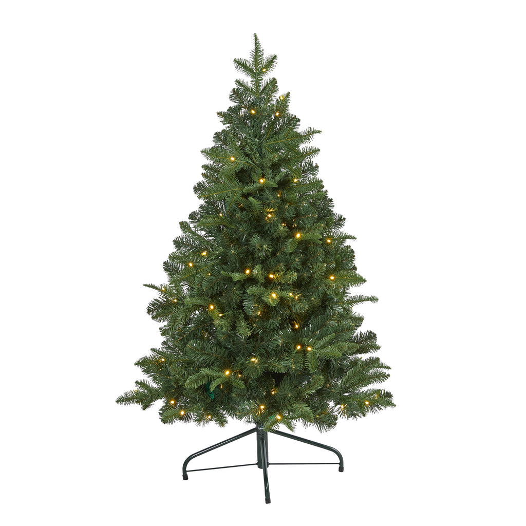 4' Grand Teton Spruce Flat Back Artificial Christmas Tree