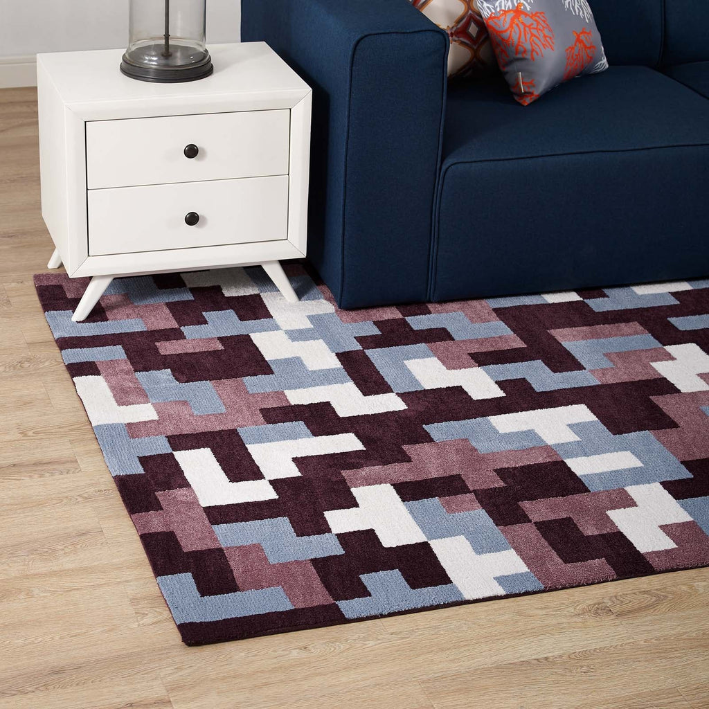 Andela Interlocking Block Mosaic 8x10 Area Rug by Modway