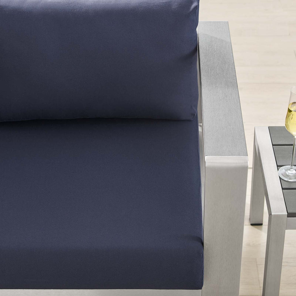 Shore Sunbrella¨ Fabric Aluminum Outdoor Patio Right-Arm Loveseat by Modway