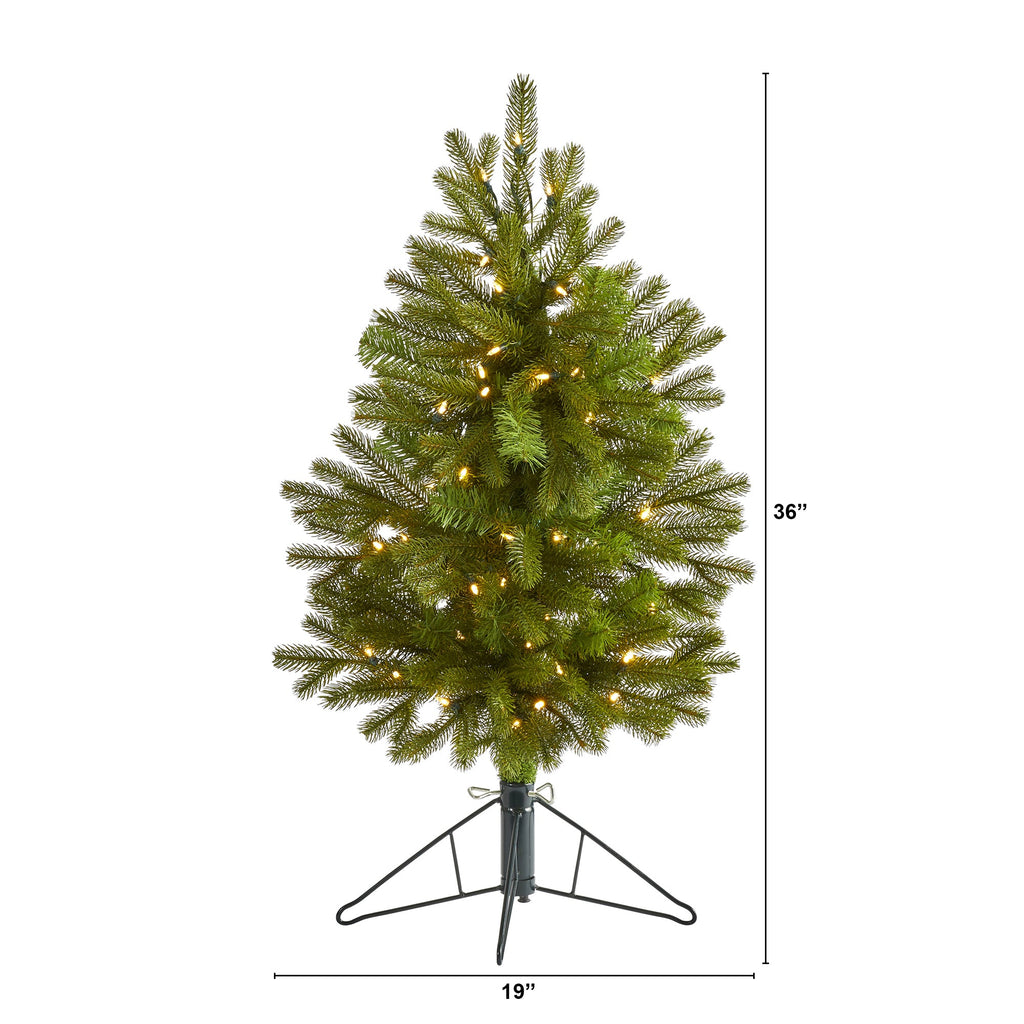 3' Cambridge Spruce Flat Back Artificial Christmas Tree