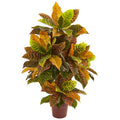 39"  Croton Artificial Plant (Real Touch)