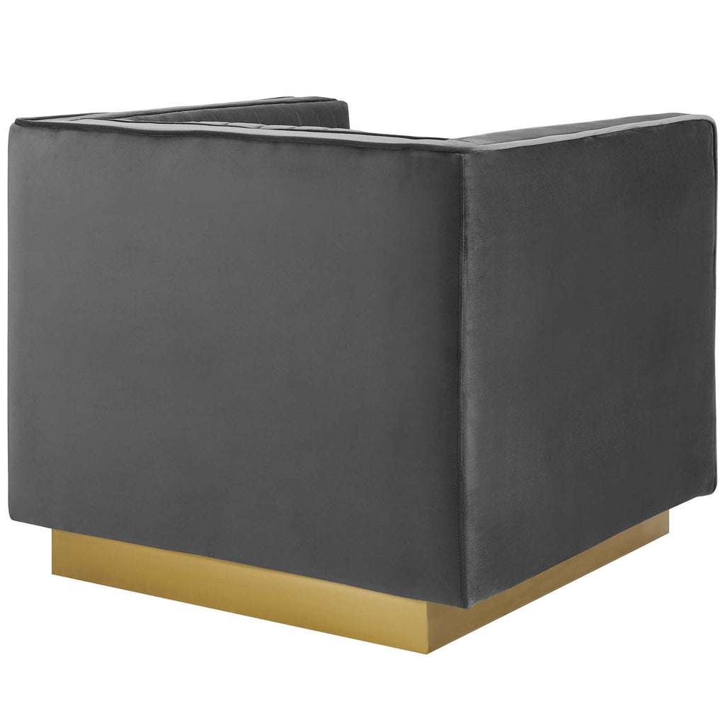 Sanguine Vertical Channel Tufted Accent Performance Velvet Armchair by Modway