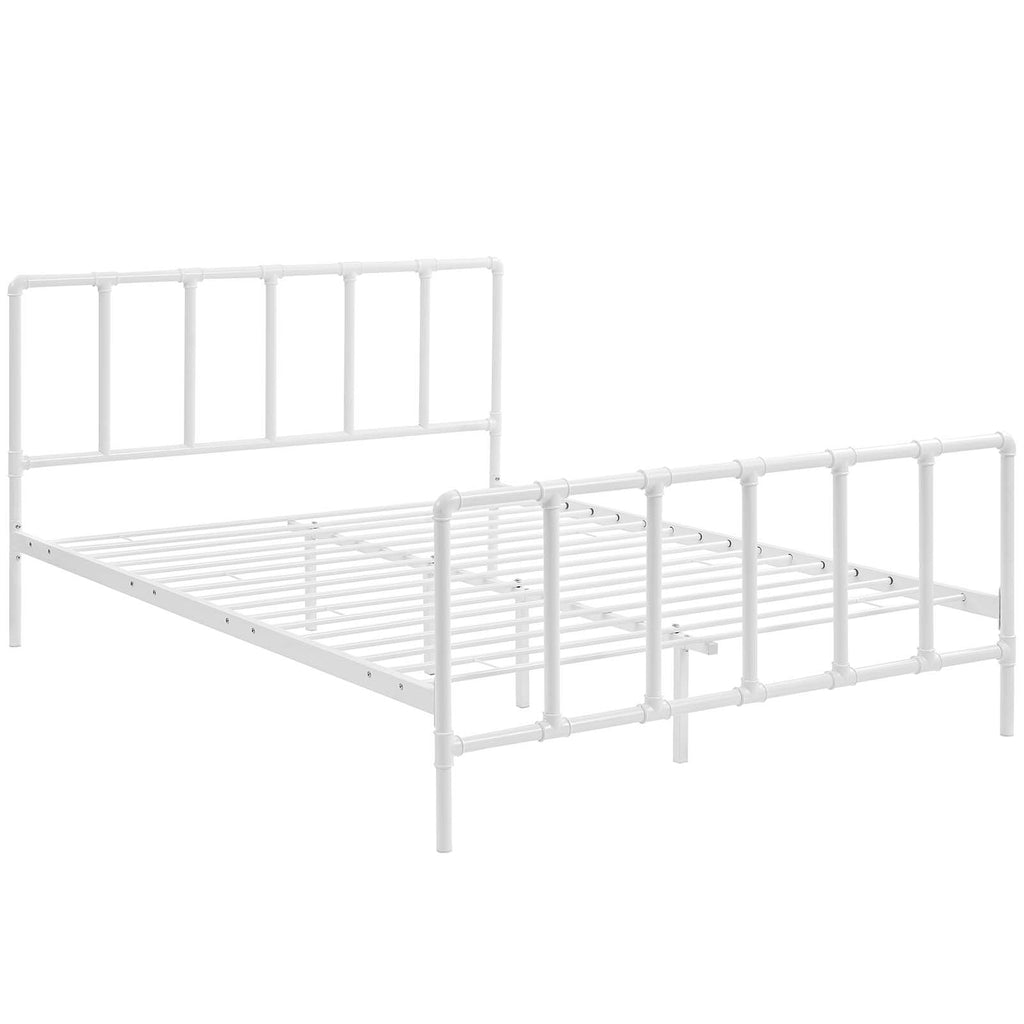 Dower Stainless Steel Queen Bed by Modway