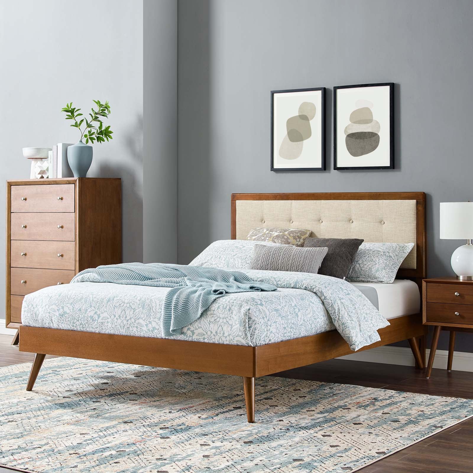 Willow Wood Full Platform Bed With Splayed Legs by Modway