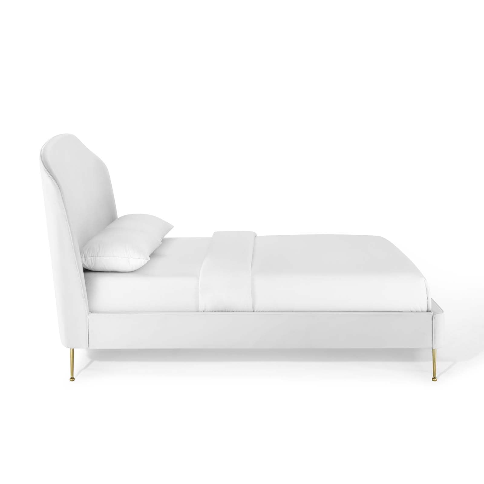 Mira Upholstered Performance Velvet Queen Platform Bed by Modway