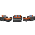 Sojourn 8 Piece Outdoor Patio Sunbrella¨ Sectional Set by Modway