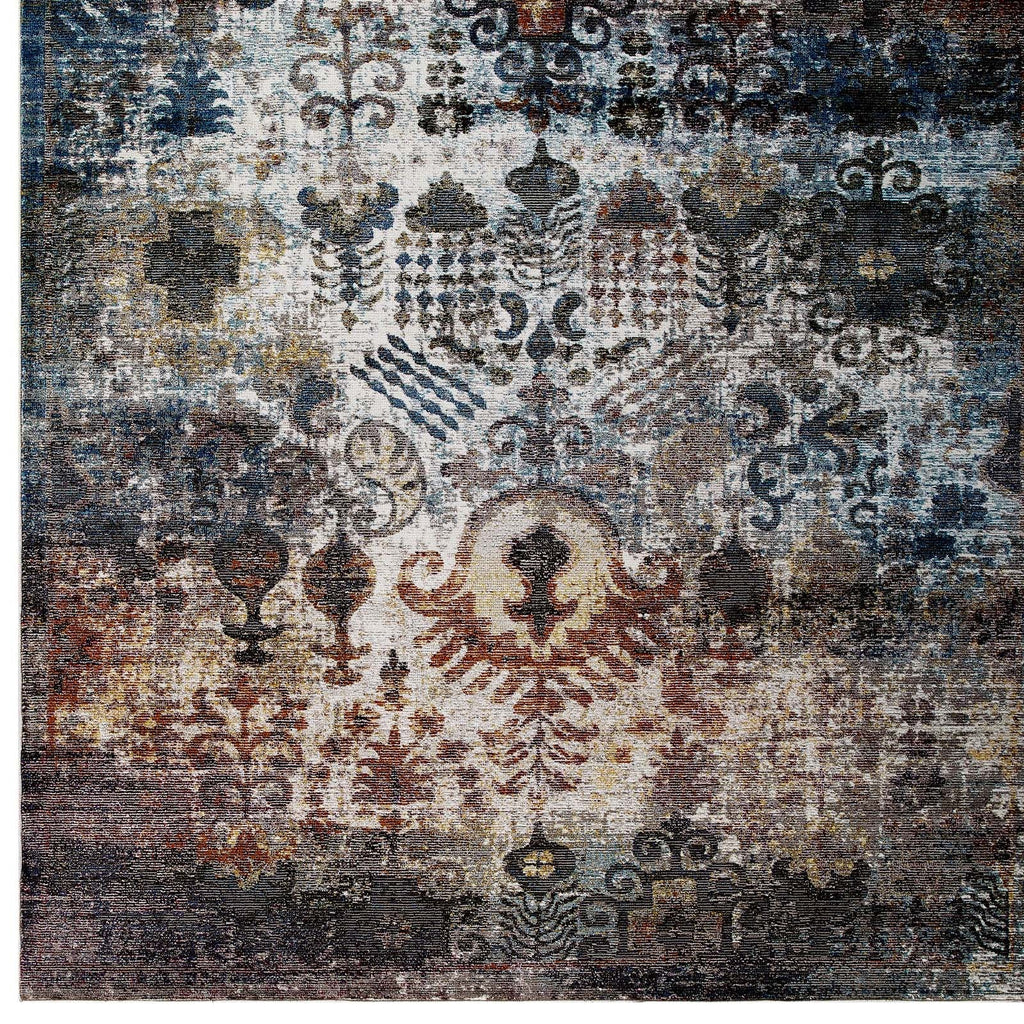Success Tahira Transitional Distressed Vintage Floral Moroccan Trellis 5x8 Area Rug by Modway