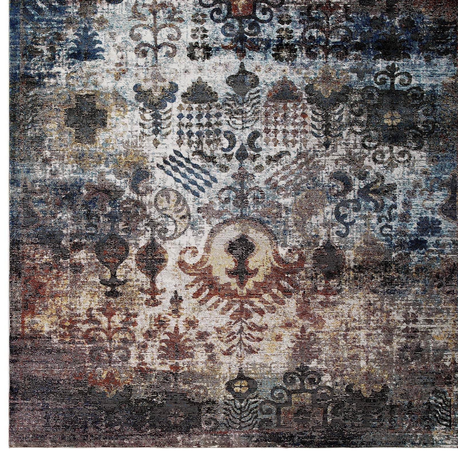 Success Tahira Transitional Distressed Vintage Floral Moroccan Trellis 5x8 Area Rug by Modway