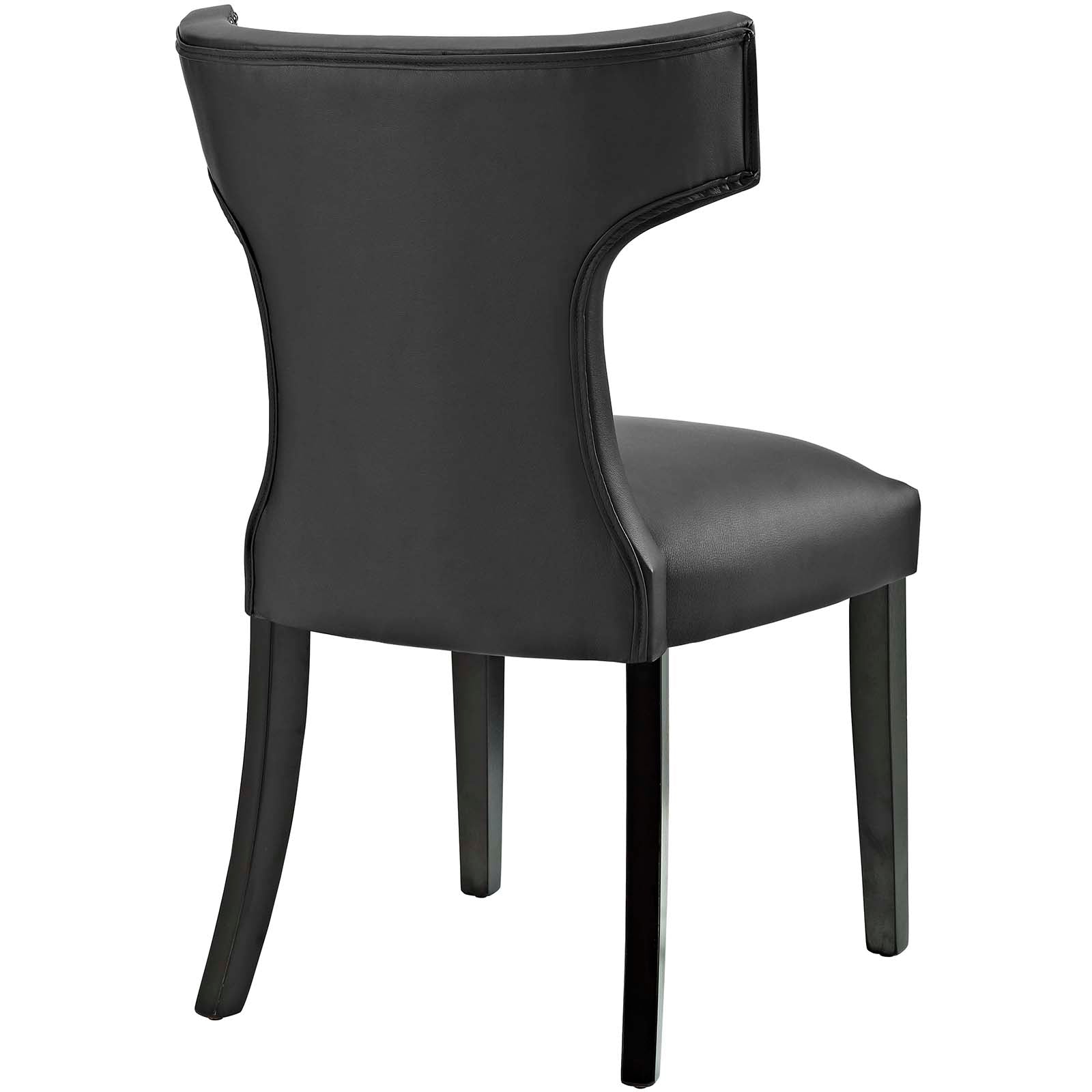 Curve Vinyl Dining Side Chair Set of 2 by Modway