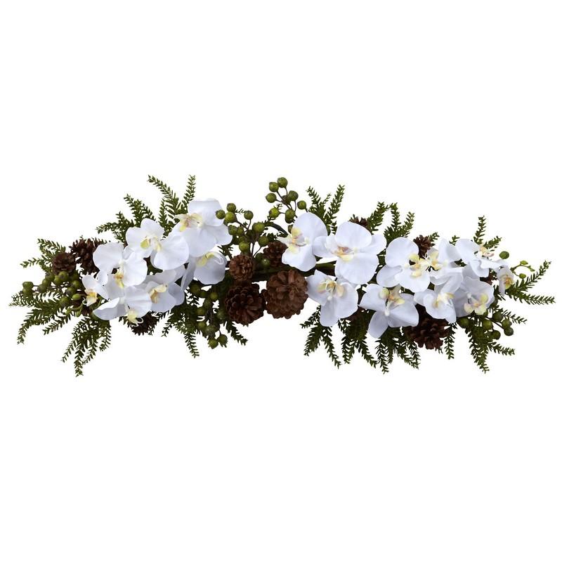30"  Phalaenopsis Orchid & Pine Swag