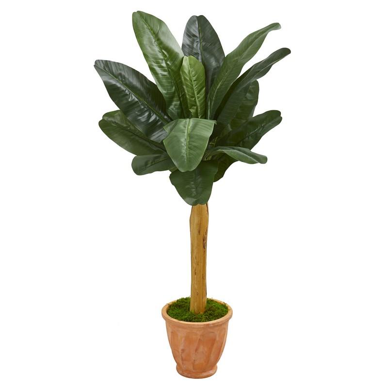 57"  Banana Artificial Tree in Terra Cotta Planter