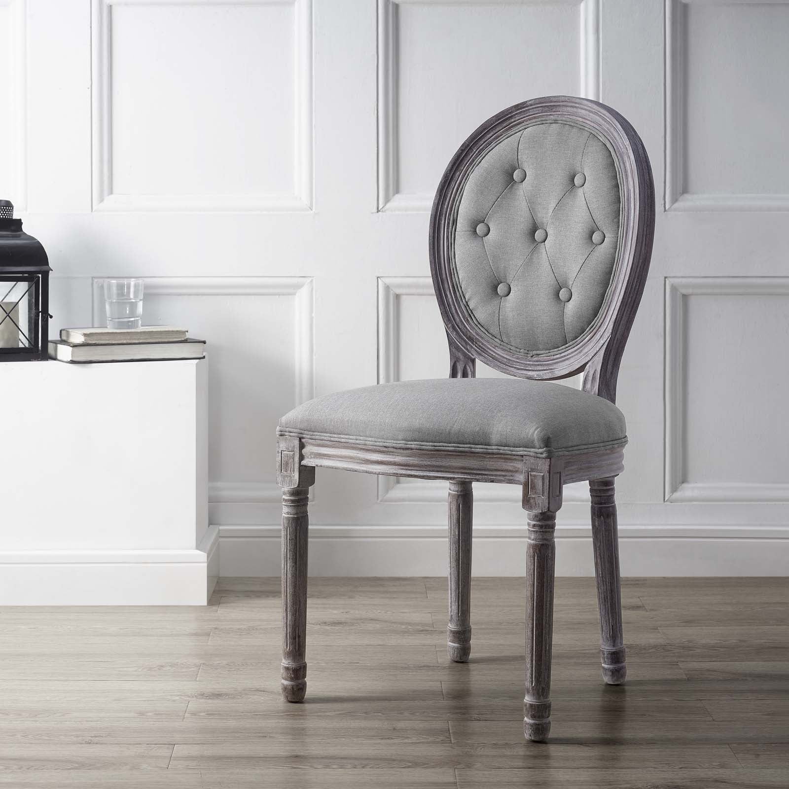 Arise Vintage French Upholstered Fabric Dining Side Chair by Modway