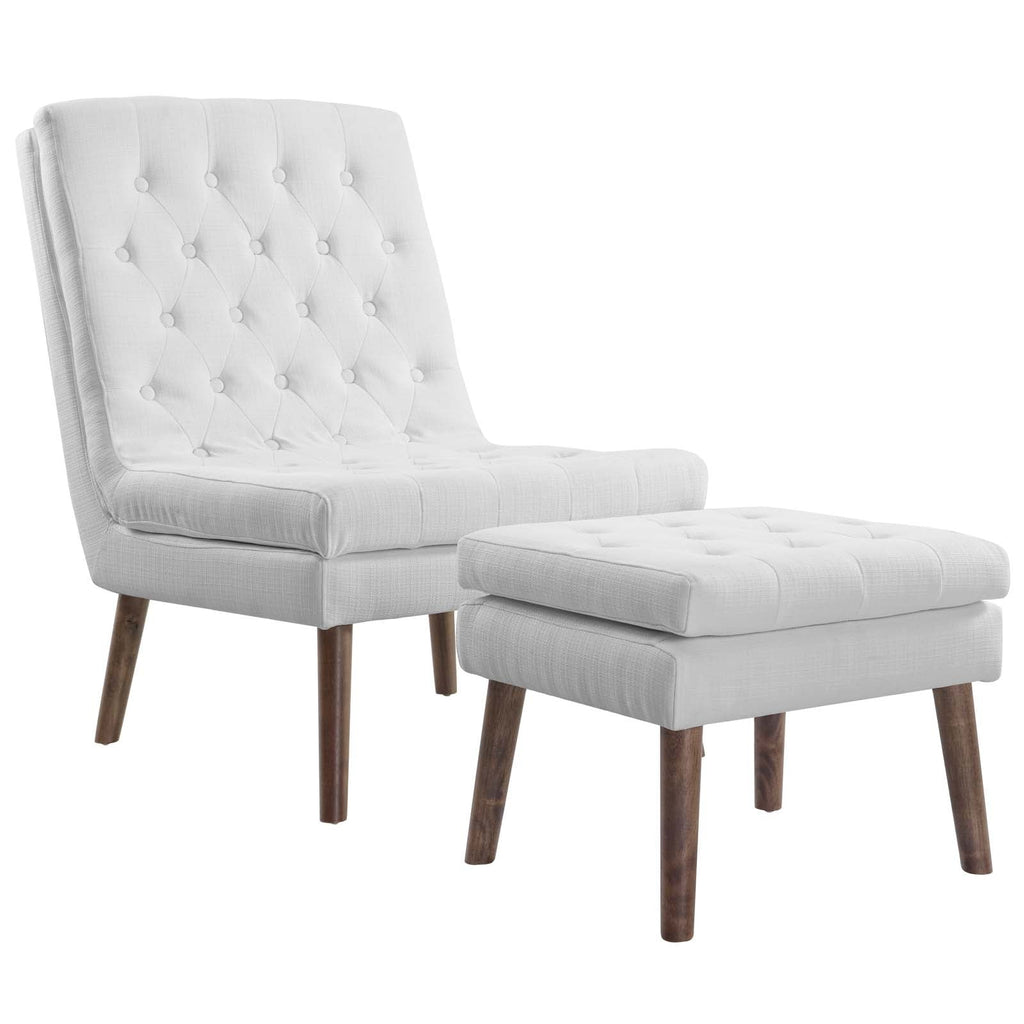 Modify Upholstered Lounge Chair and Ottoman by Modway