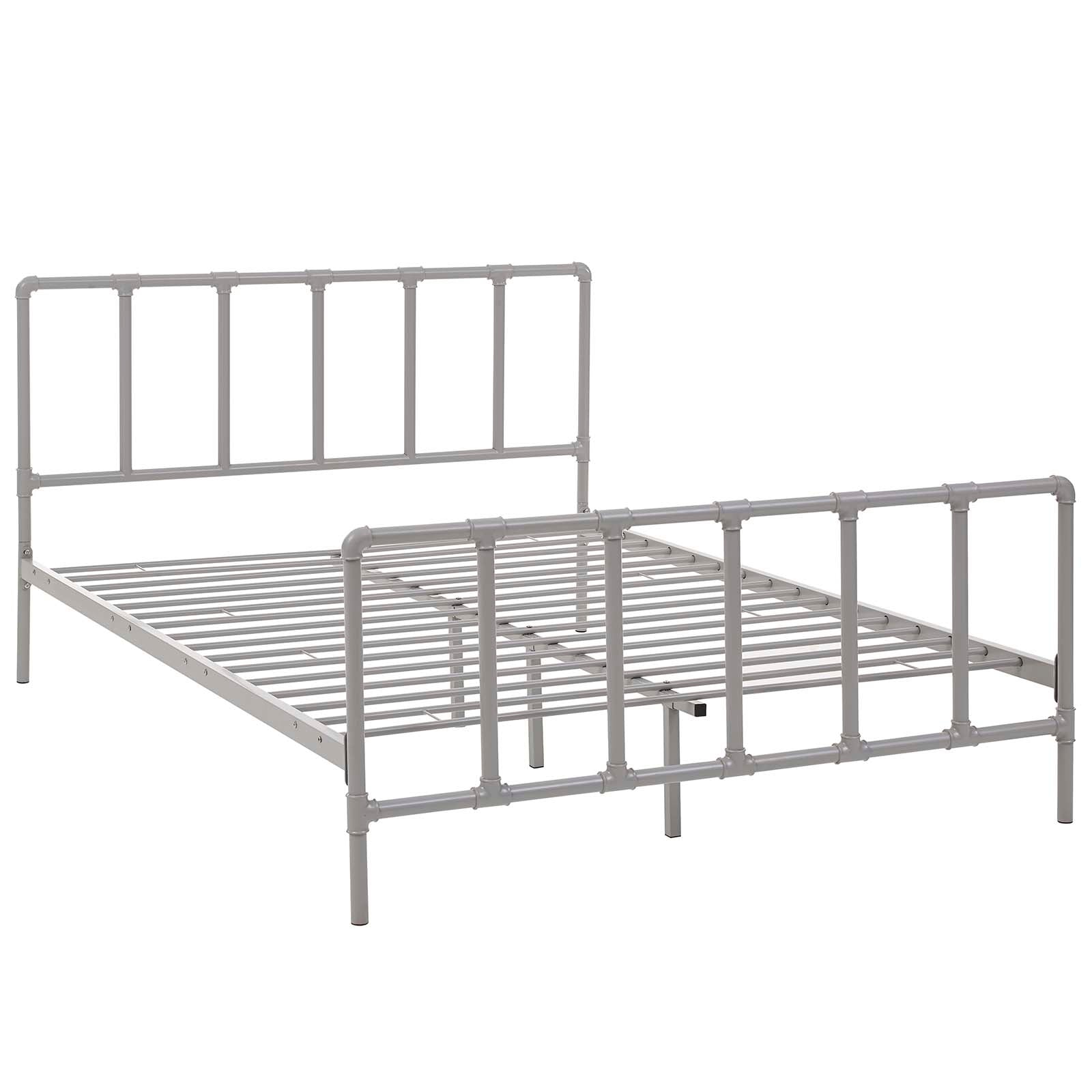 Dower Stainless Steel Queen Bed by Modway