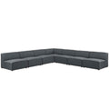 Mingle 7 Piece Upholstered Fabric Sectional Sofa Set by Modway