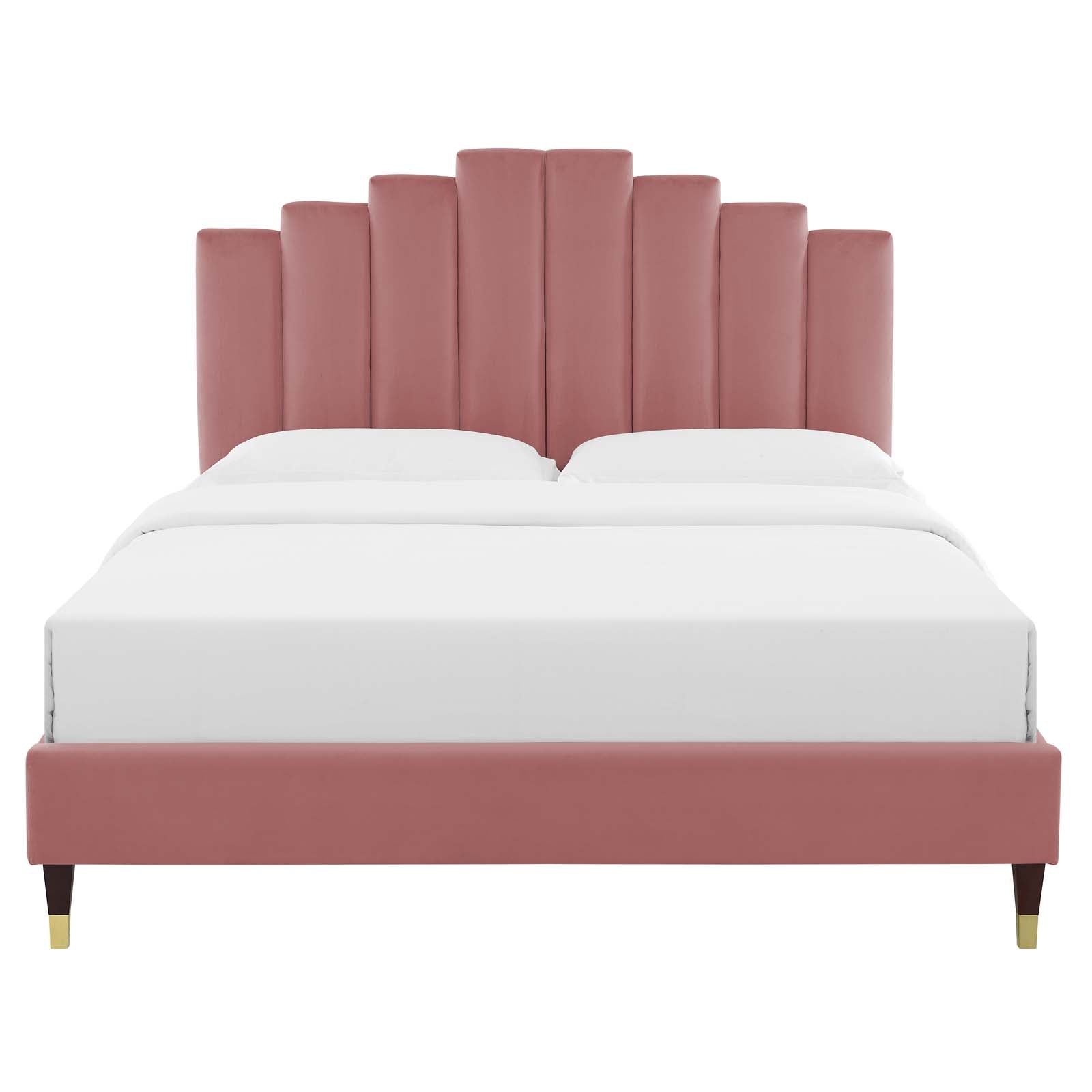 Elise Performance Velvet King Platform Bed by Modway