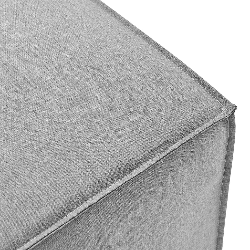 Saybrook Outdoor Patio Upholstered Sectional Sofa Ottoman by Modway