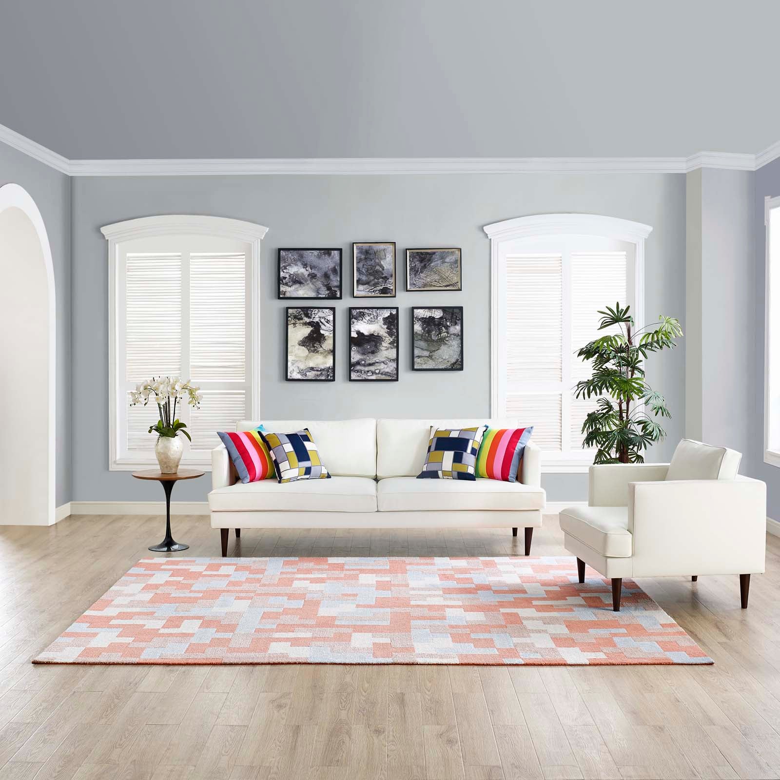 Andela Interlocking Block Mosaic 8x10 Area Rug by Modway