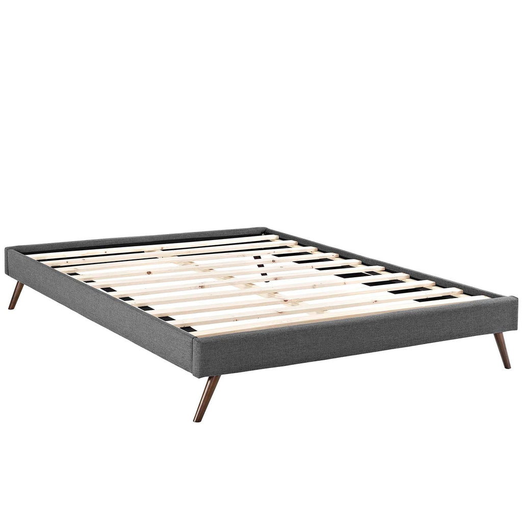 Loryn Fabric Queen Bed Frame with Round Splayed Legs by Modway