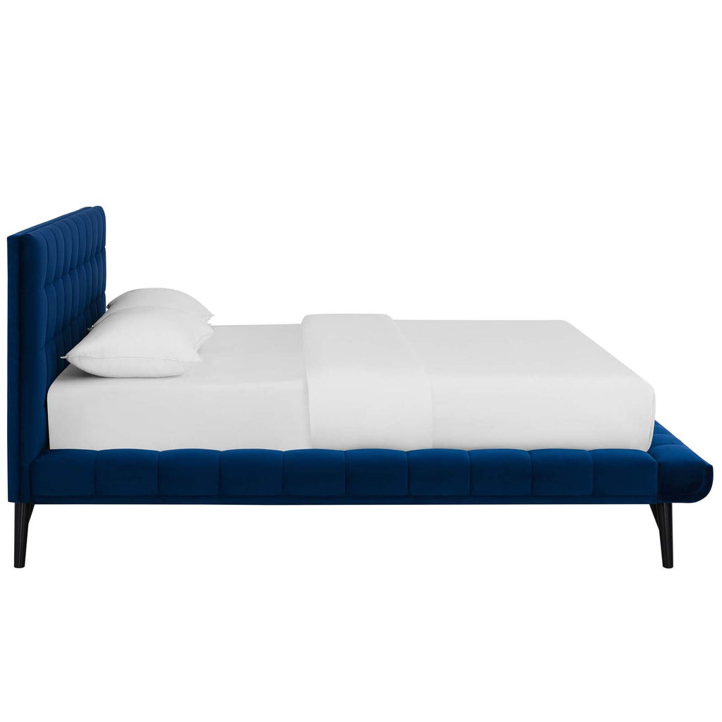 Julia Biscuit Tufted Performance Velvet Queen Platform Bed by Modway