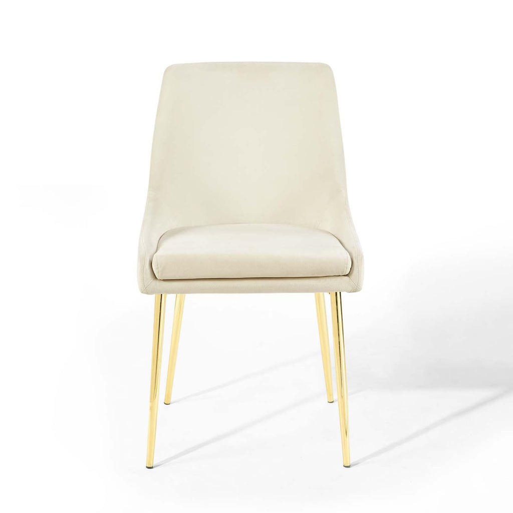 Viscount Performance Velvet Dining Chairs Set of 2 by Modway
