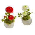 Ranunculus Artificial Arrangement (Set of 2)