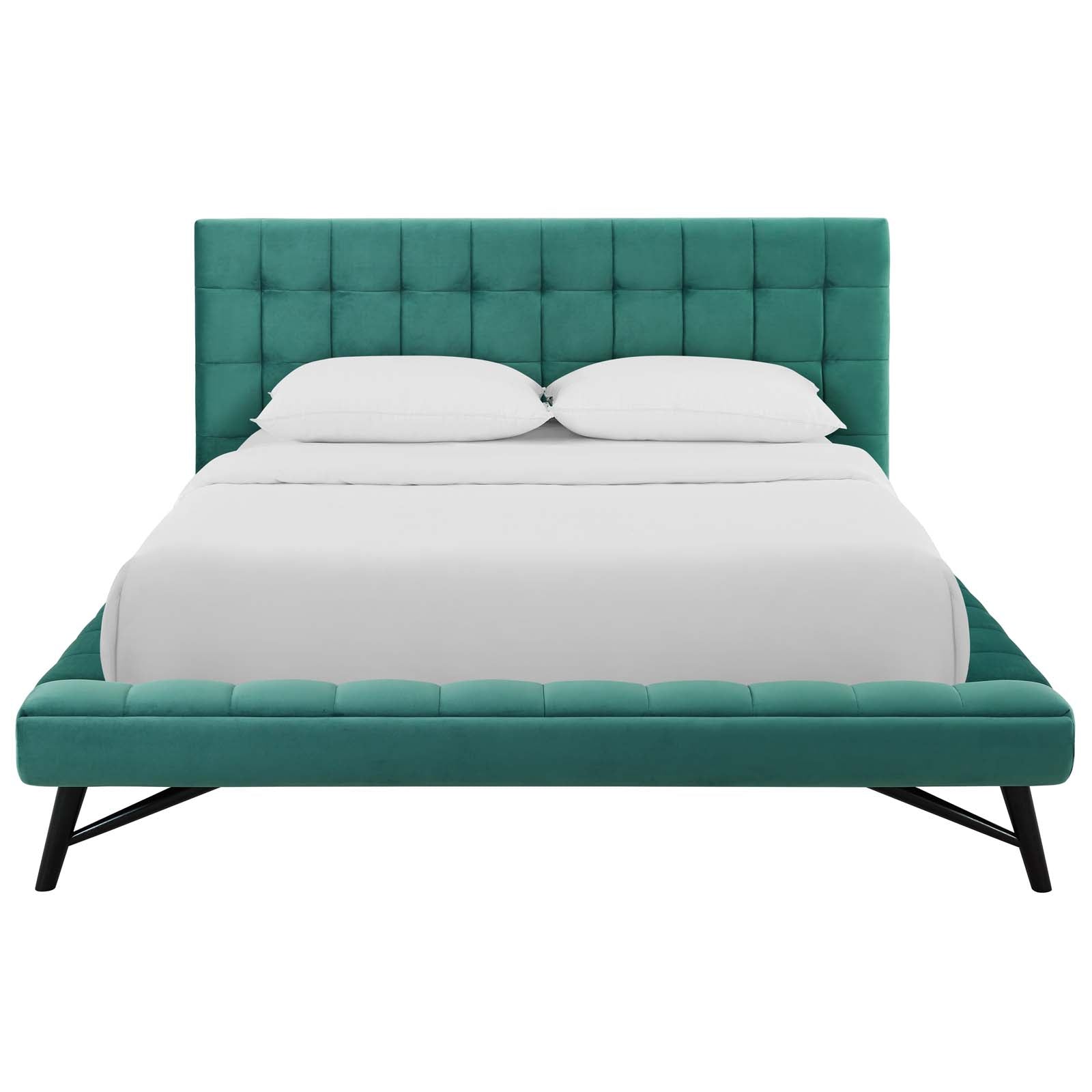 Julia Biscuit Tufted Performance Velvet Queen Platform Bed by Modway