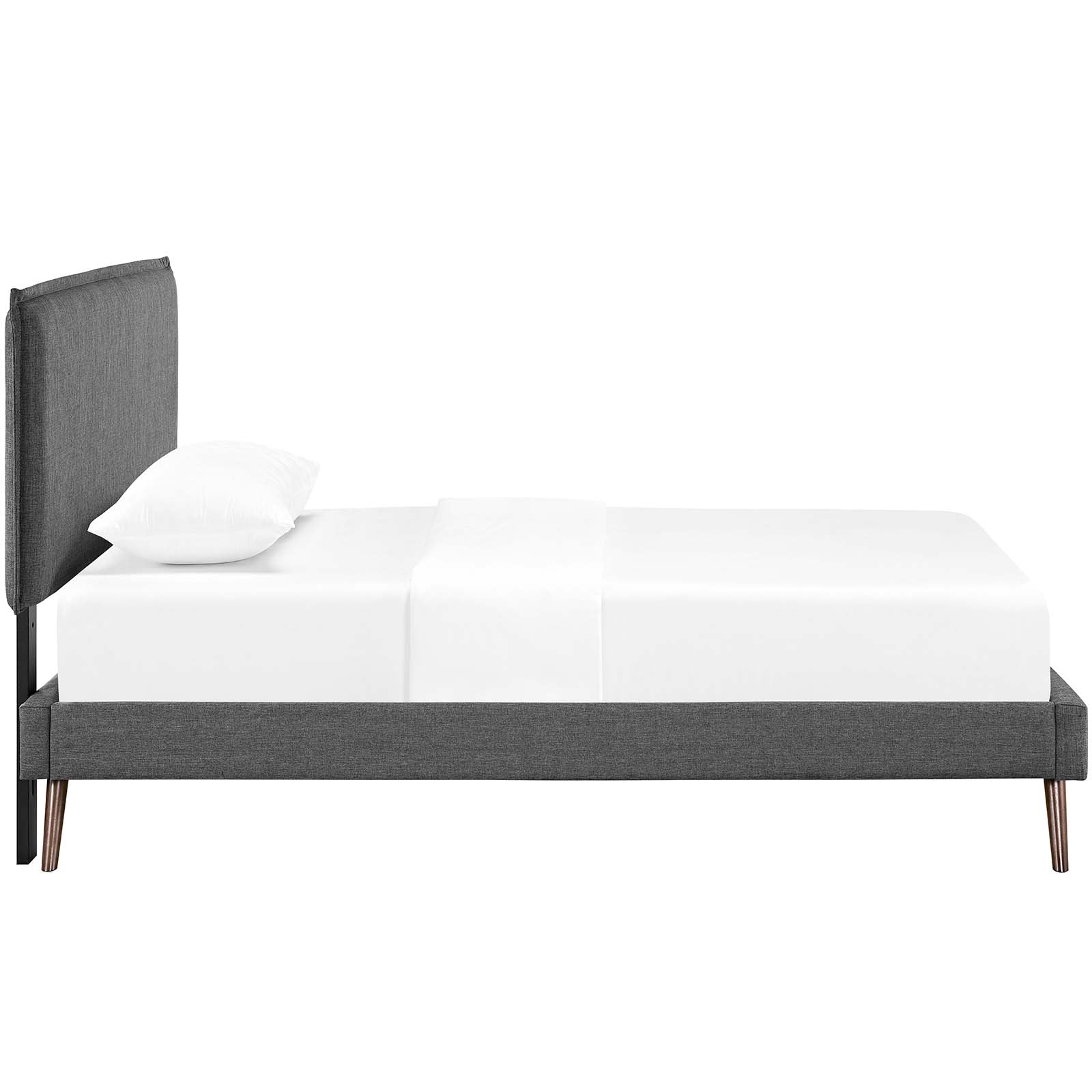 Amaris Twin Platform Bed with Round Splayed Legs