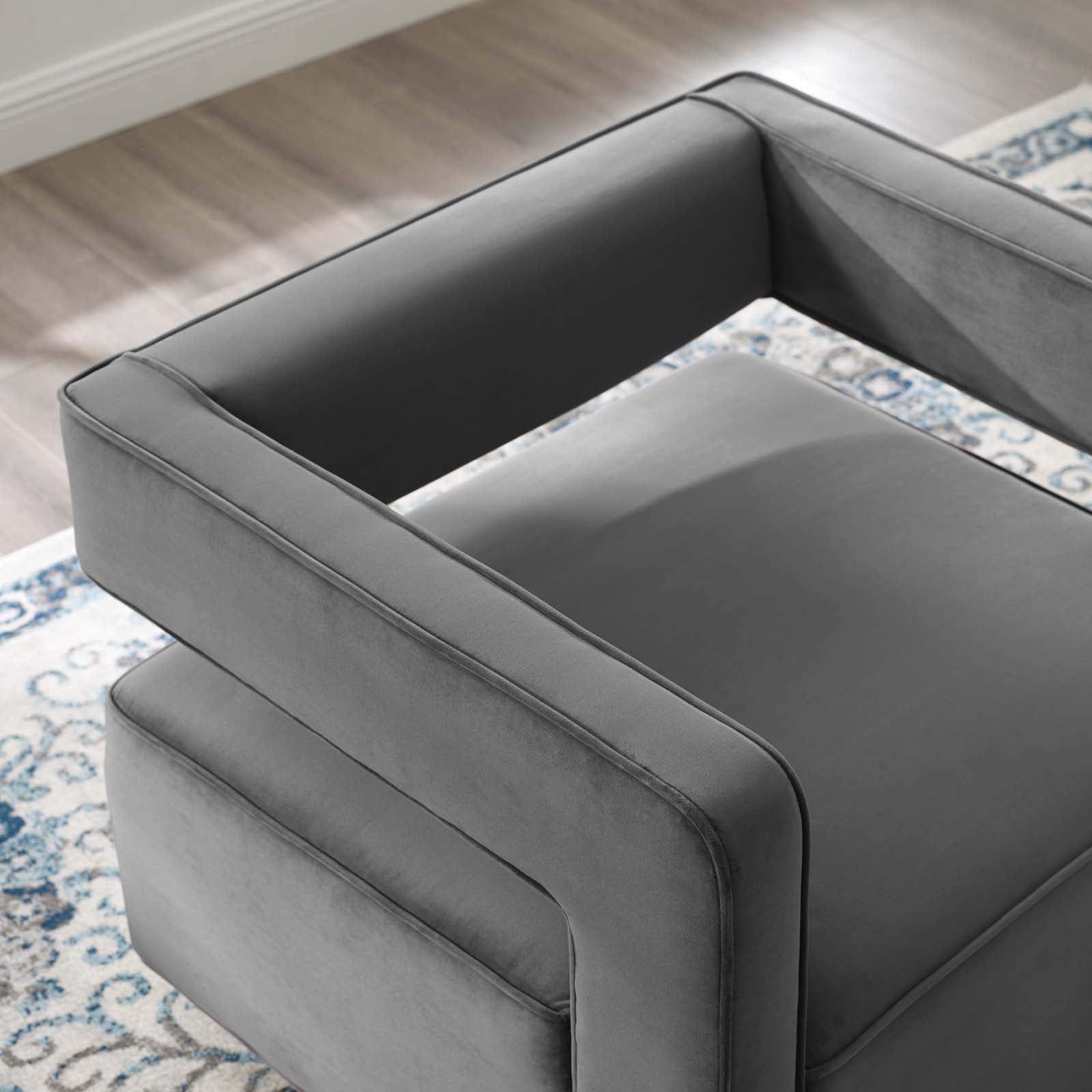 Booth Performance Velvet Performance Velvet Swivel Armchair by Modway