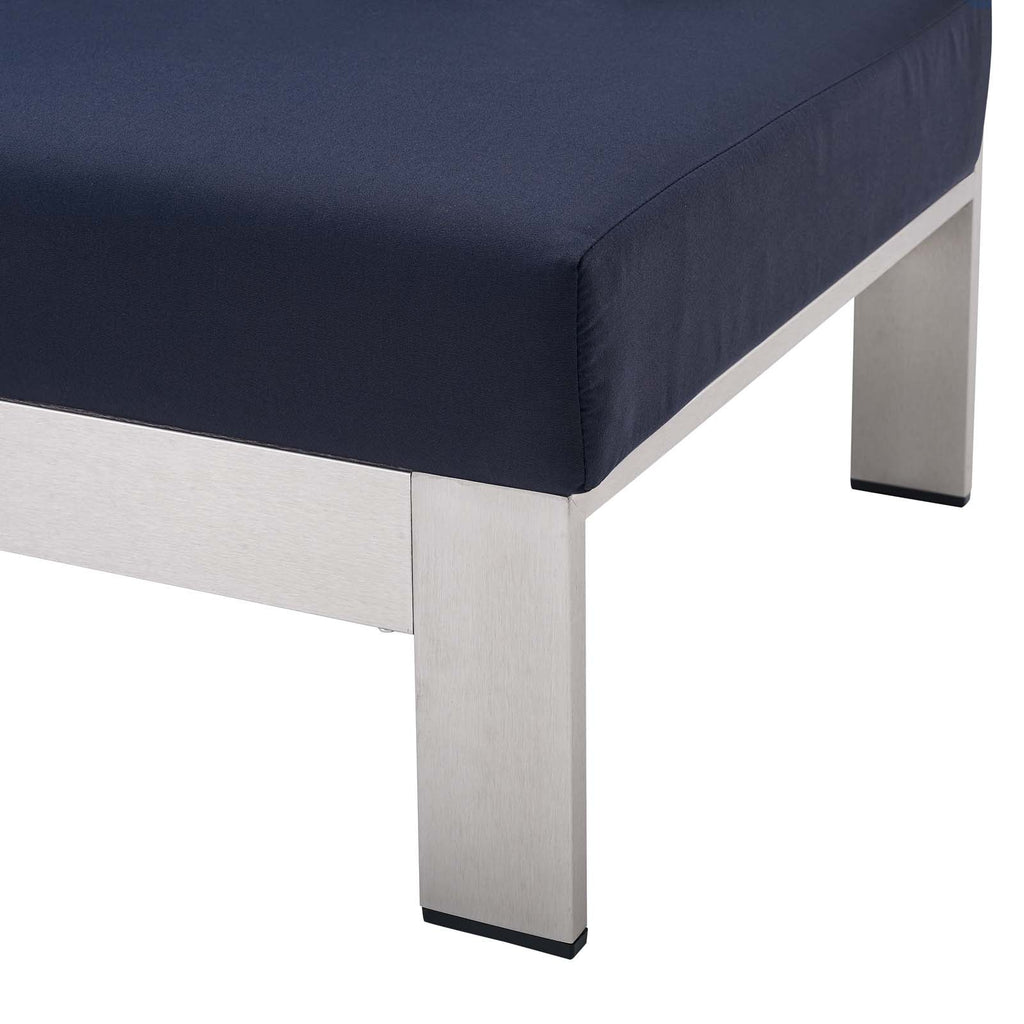 Shore Sunbrella¨ Fabric Aluminum Outdoor Patio Left-Arm Loveseat by Modway