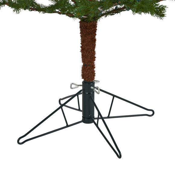 7.5' Fairbanks Fir Artificial Christmas Tree w/ 350 Clear Warm LED Lights