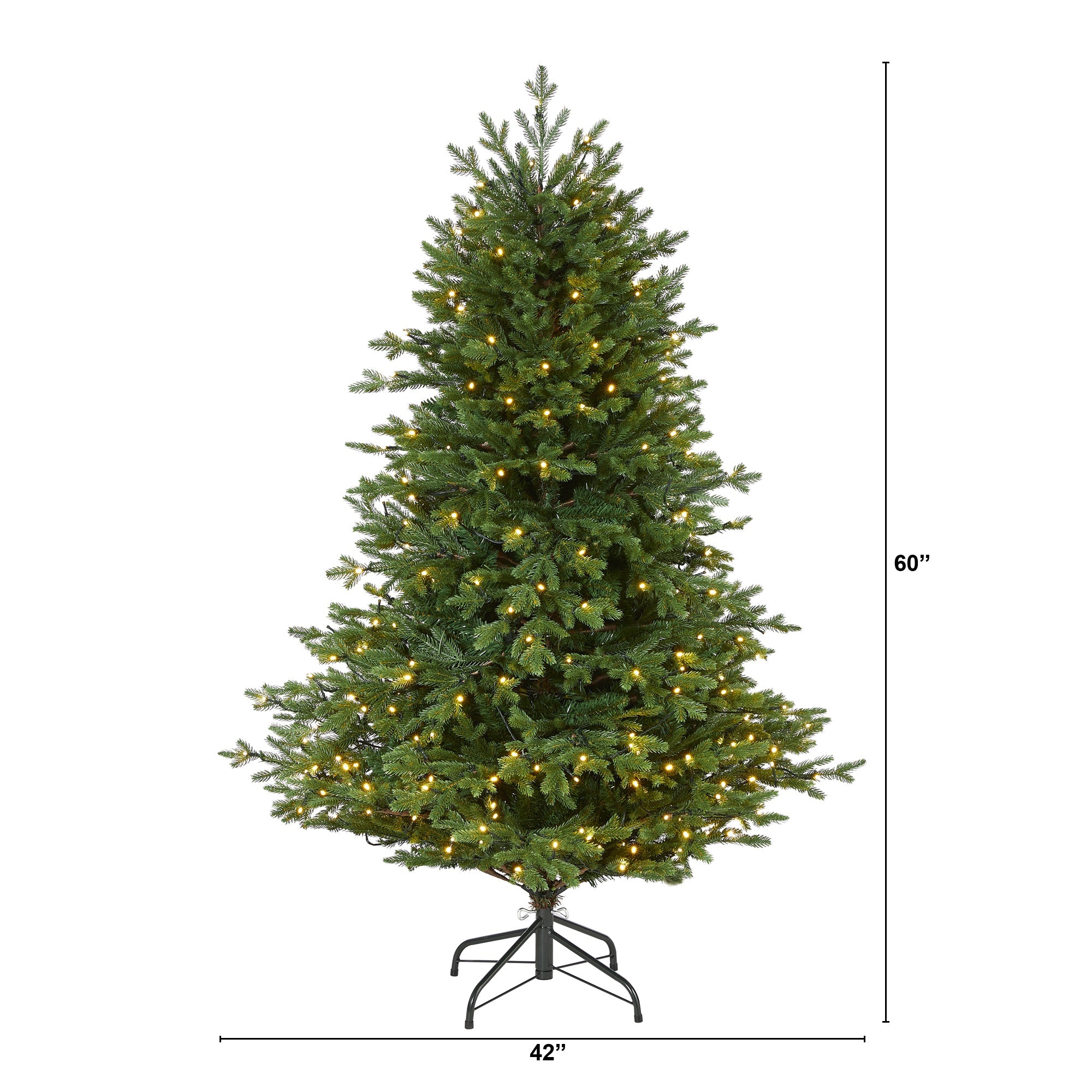 5' Wyoming Spruce Artificial Christmas Tree w/ 300 Clear LED Lights